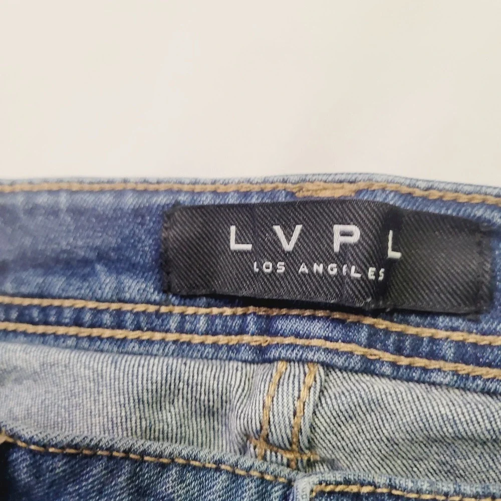 LVPL Straight Leg Jeans Men's 34 x 30  Blue Medium Wash Denim Stretch J33